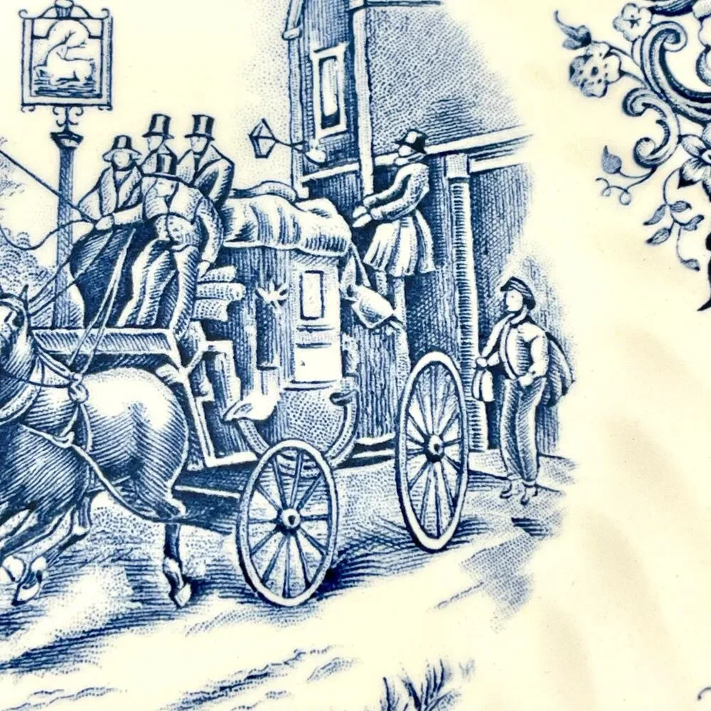 Johnson Brothers (Hanley) Ltd. Blue and White Coaching Scenes 10